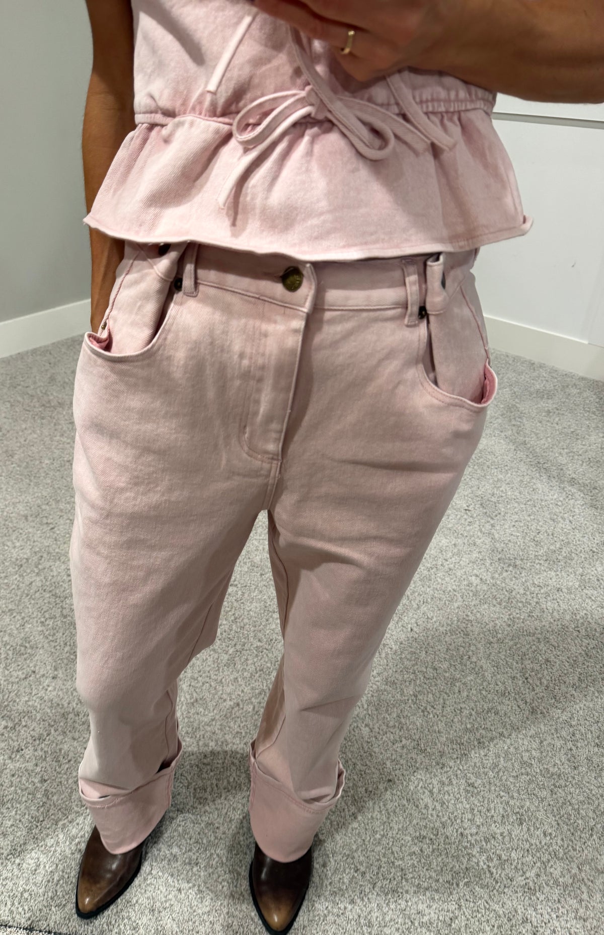 Gabrie Denim Pants | Dusty Rose
