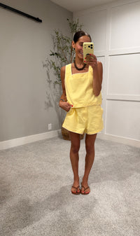 Whipstitch Cotton Denim Set | Butter Yellow