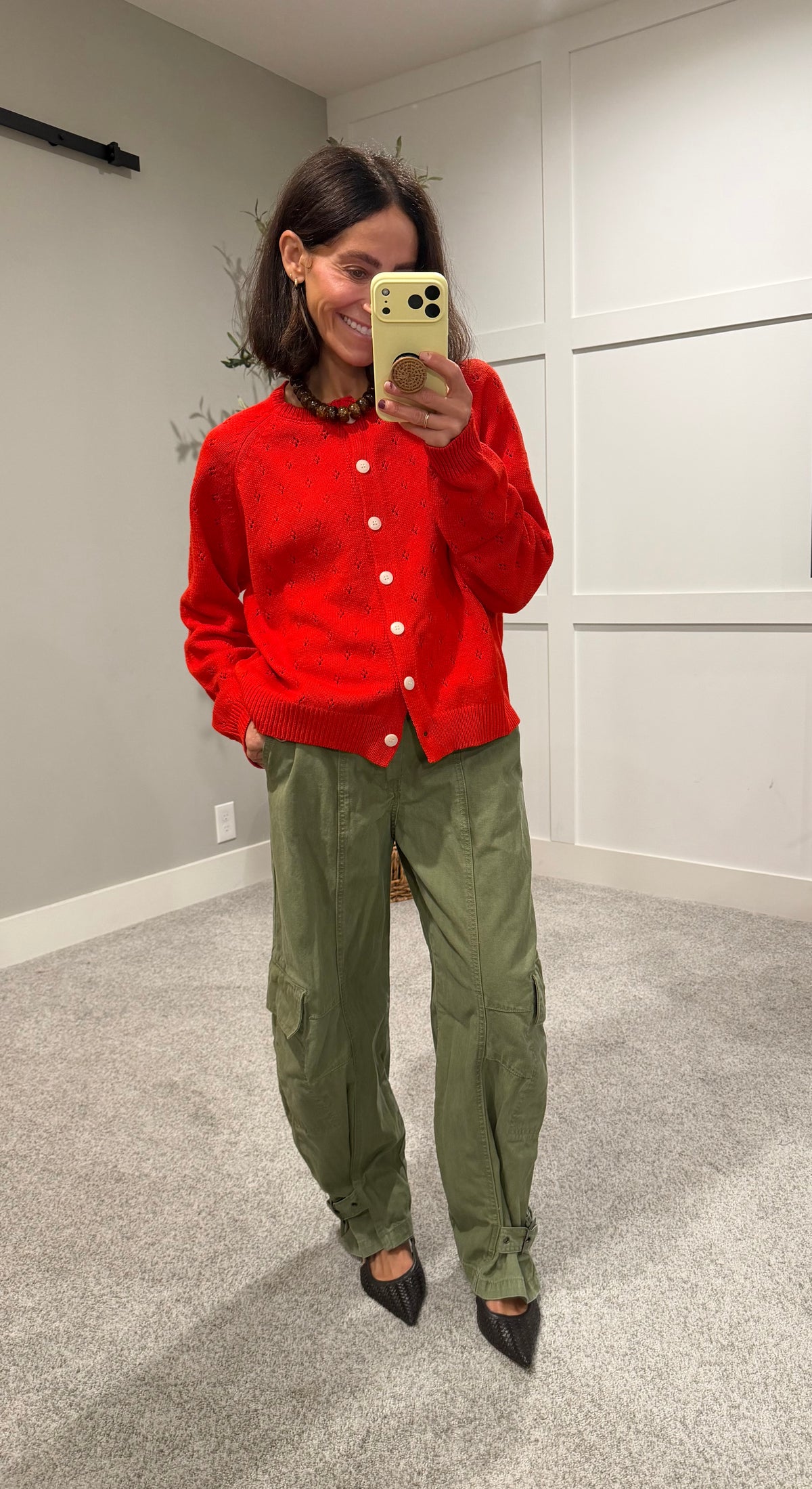 Dara Cardigan | Tomato Red