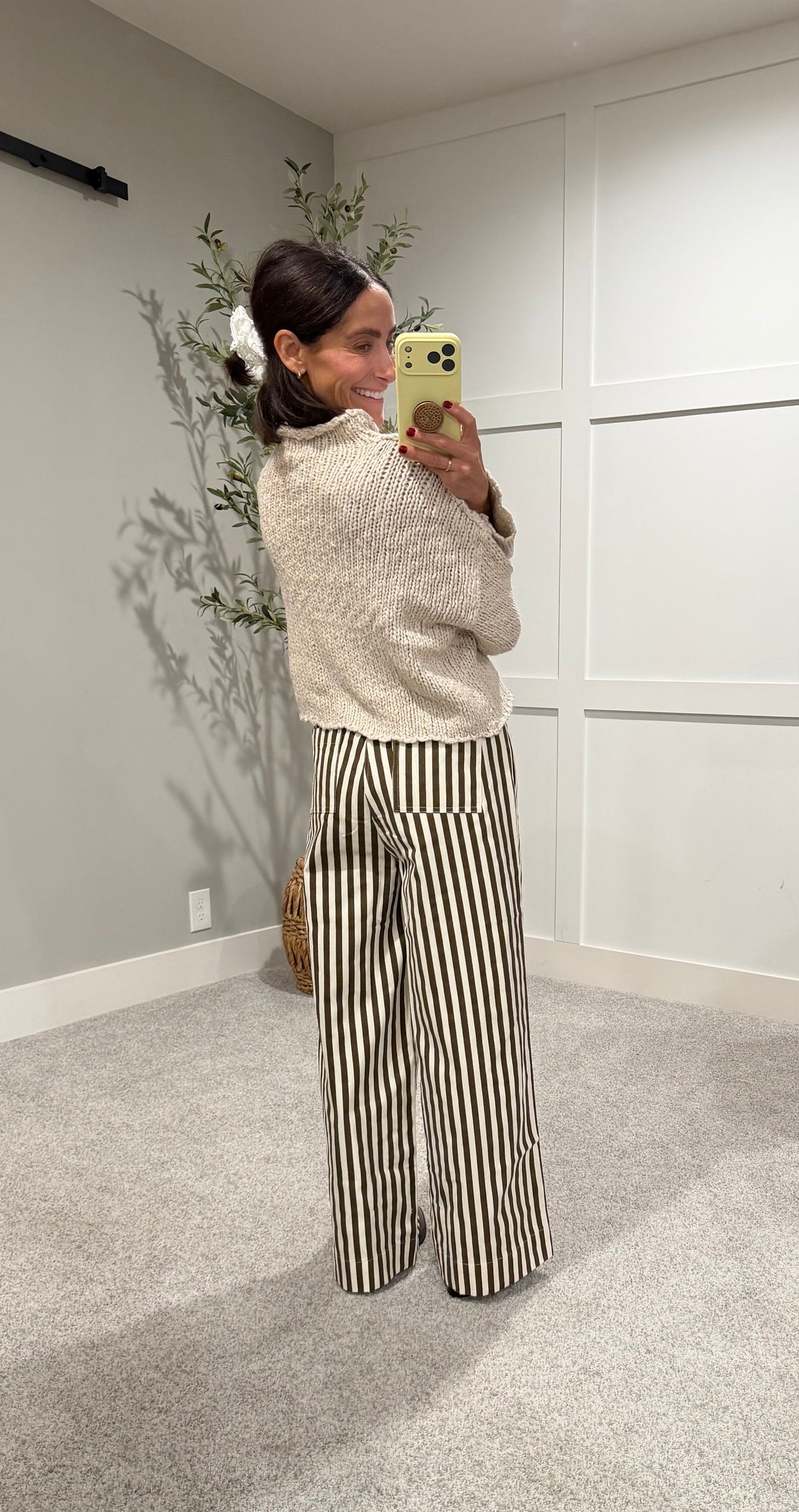 The Hazel Mock Neck Rolled Hem Knit Sweater | White Tea