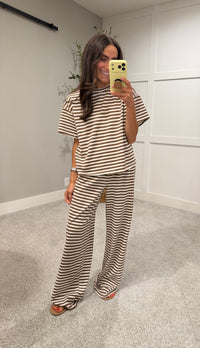 Bailey Striped Set | Brown