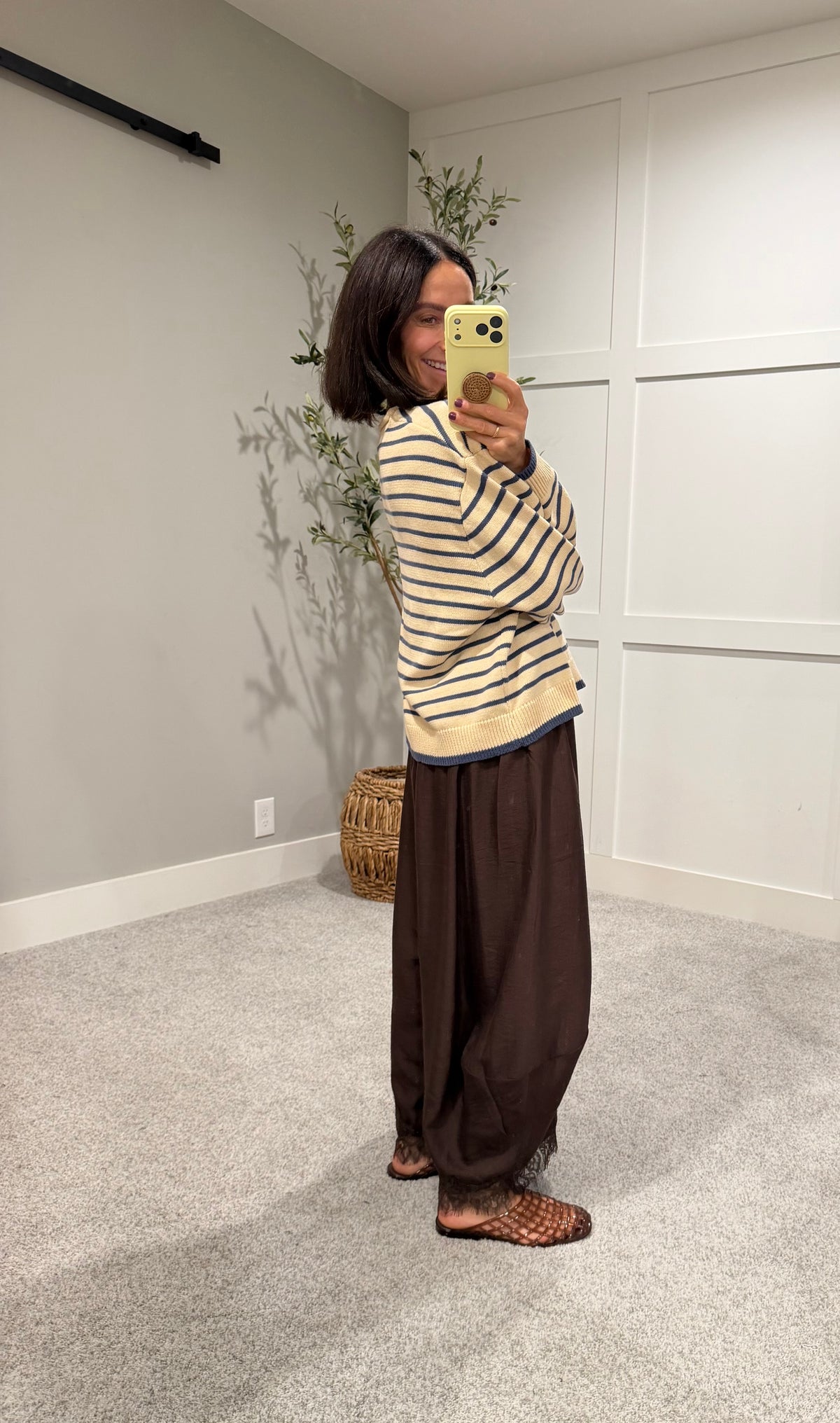 The Capri Stripe Sweater | Butter/Blue