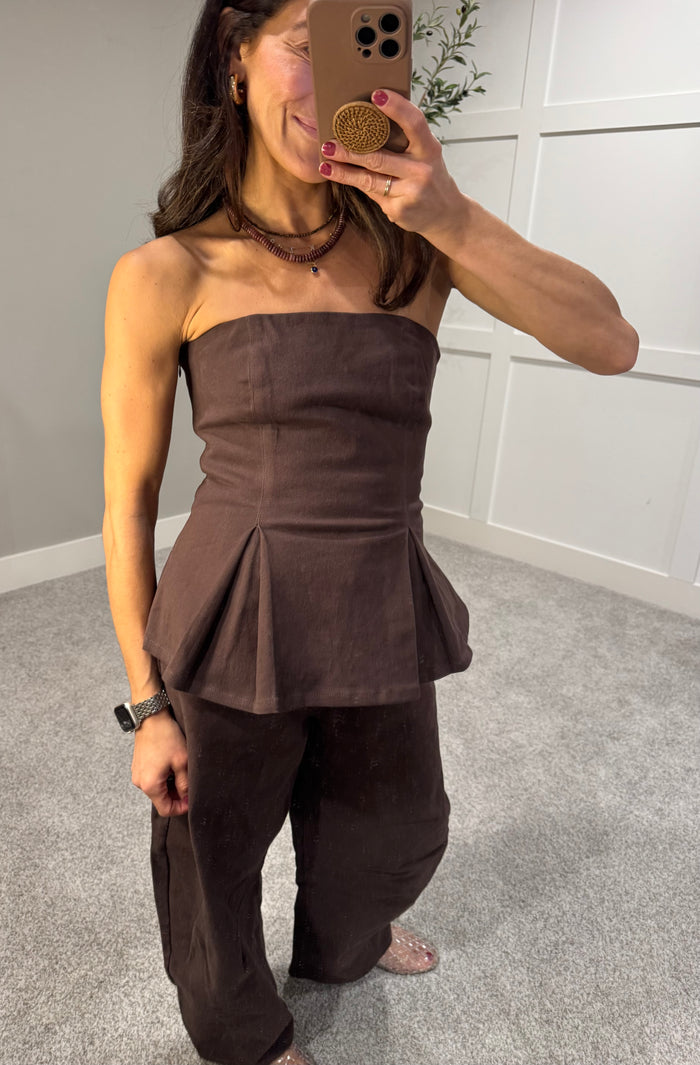 Reem Set TOP ONLY| Brown