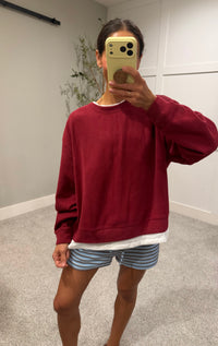 Peekaboo Sweatshirt | Cranberry