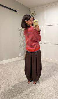 The Capri Stripe Sweater | Red/Blue
