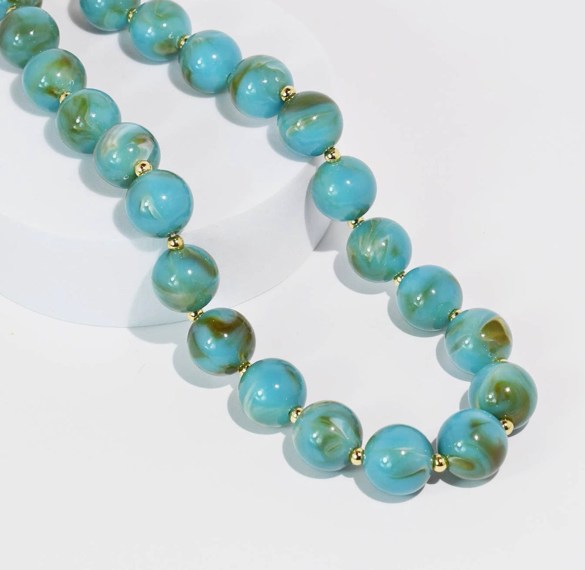Summer Candy Beads Necklace Turquoise