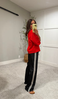 Rue Sweater Top | Red