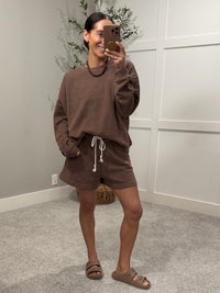 Reese Knit Shorts | Brown
