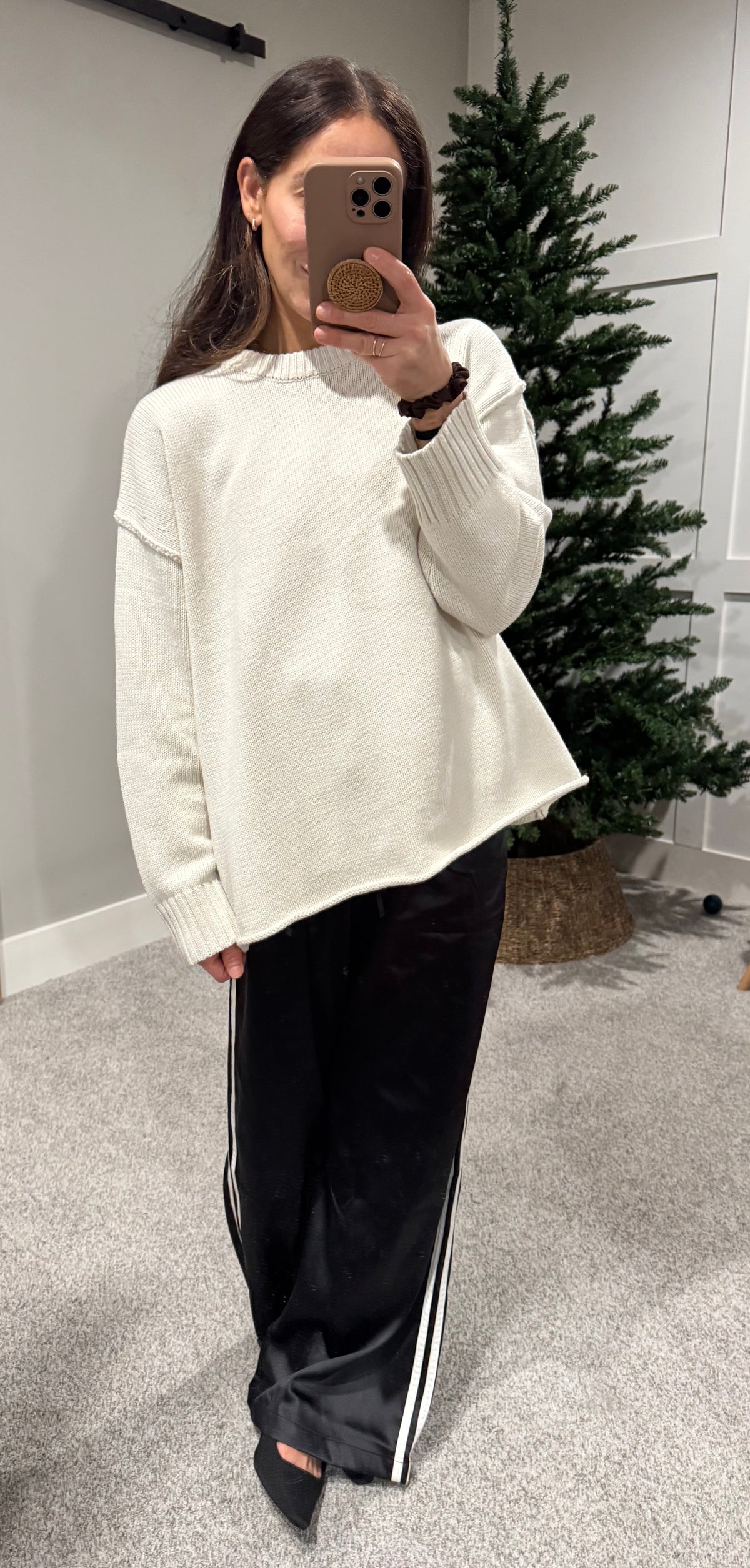 Boyfriend Crew Neck Sweater | Oatmeal