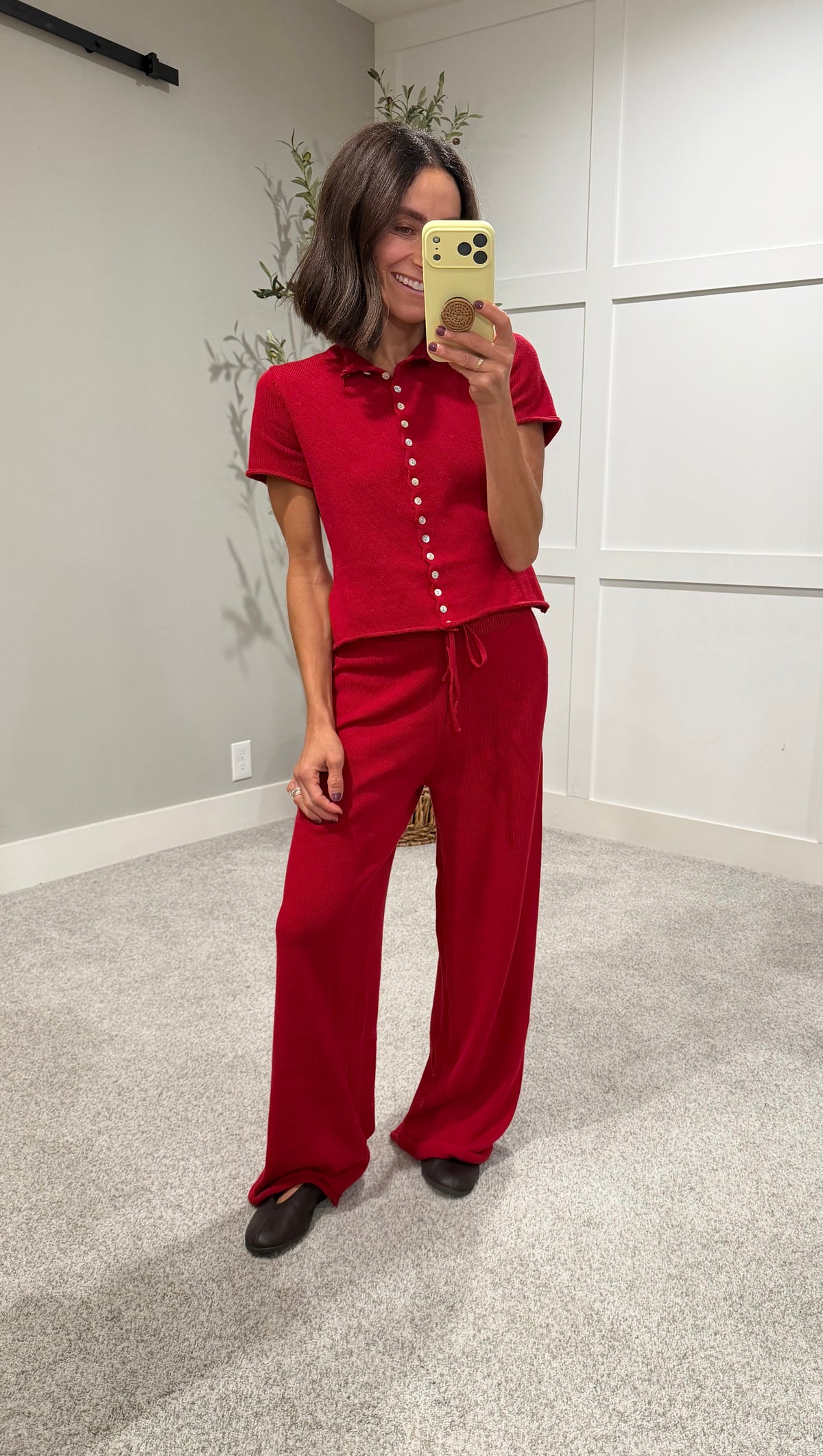 Nara Knit Set | Berry Red