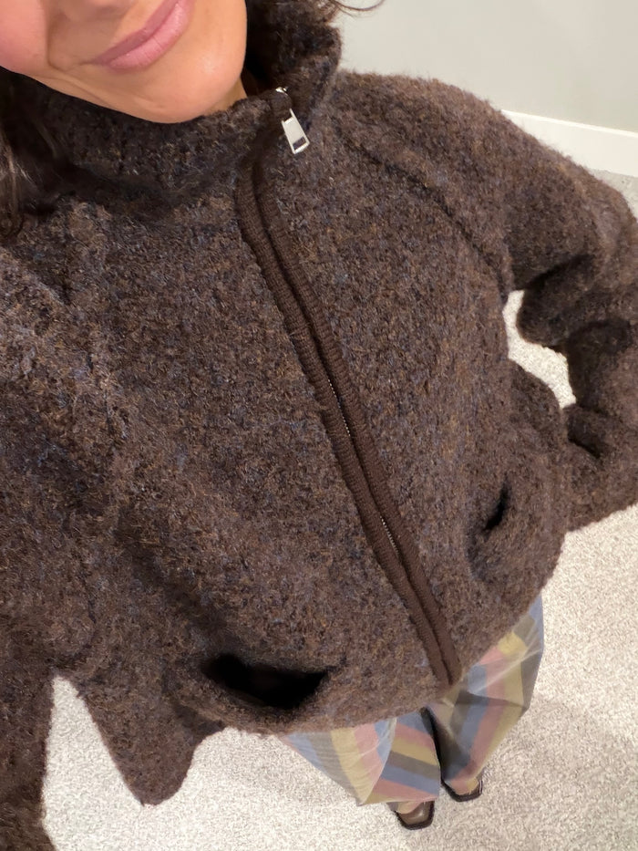 The Aspen Zip-Up | Dark Brown