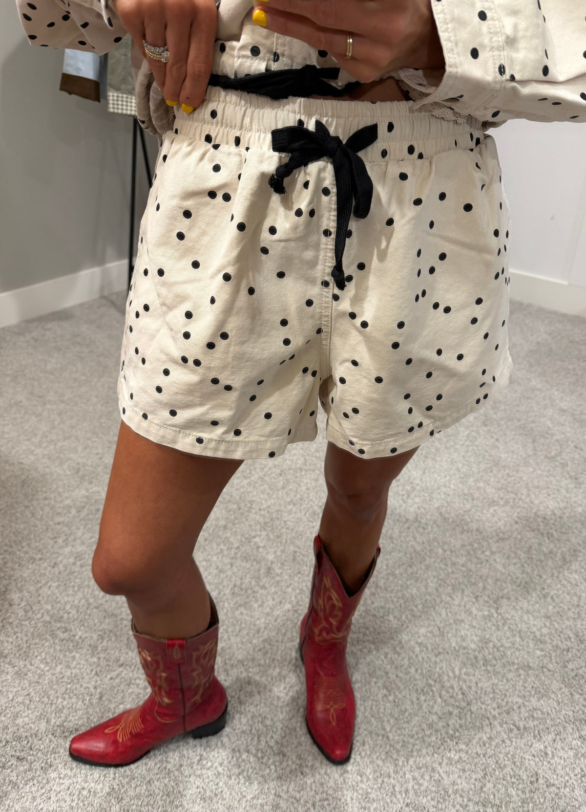 The Jo Jo Polka Dot Shorts | Ecru/Black