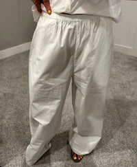 Cece Eyelet Hem Pants | Off White