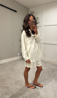 Kate Oversized Tencel Button-Up | Milk