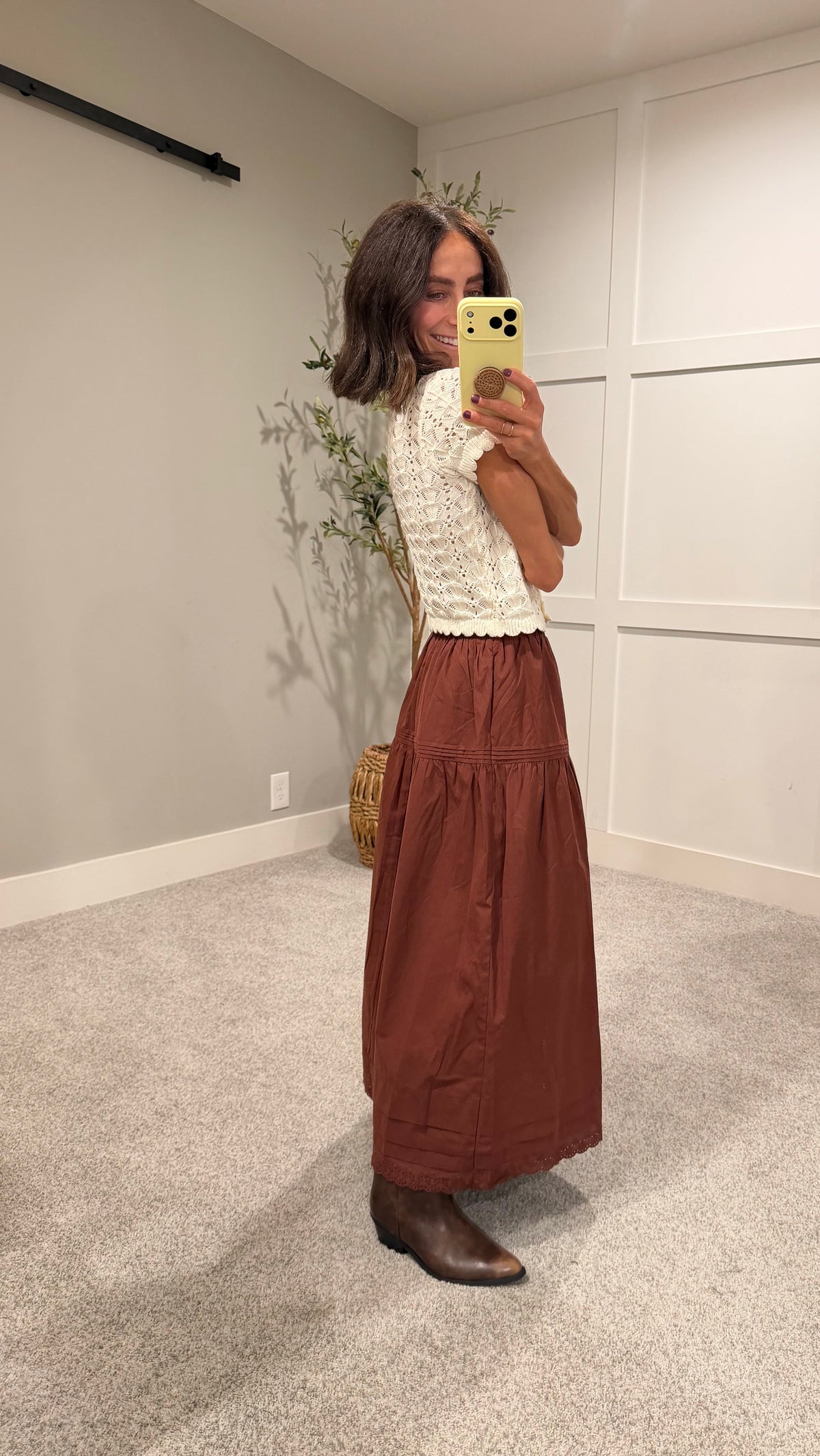Pointelle Knit Top | Cream