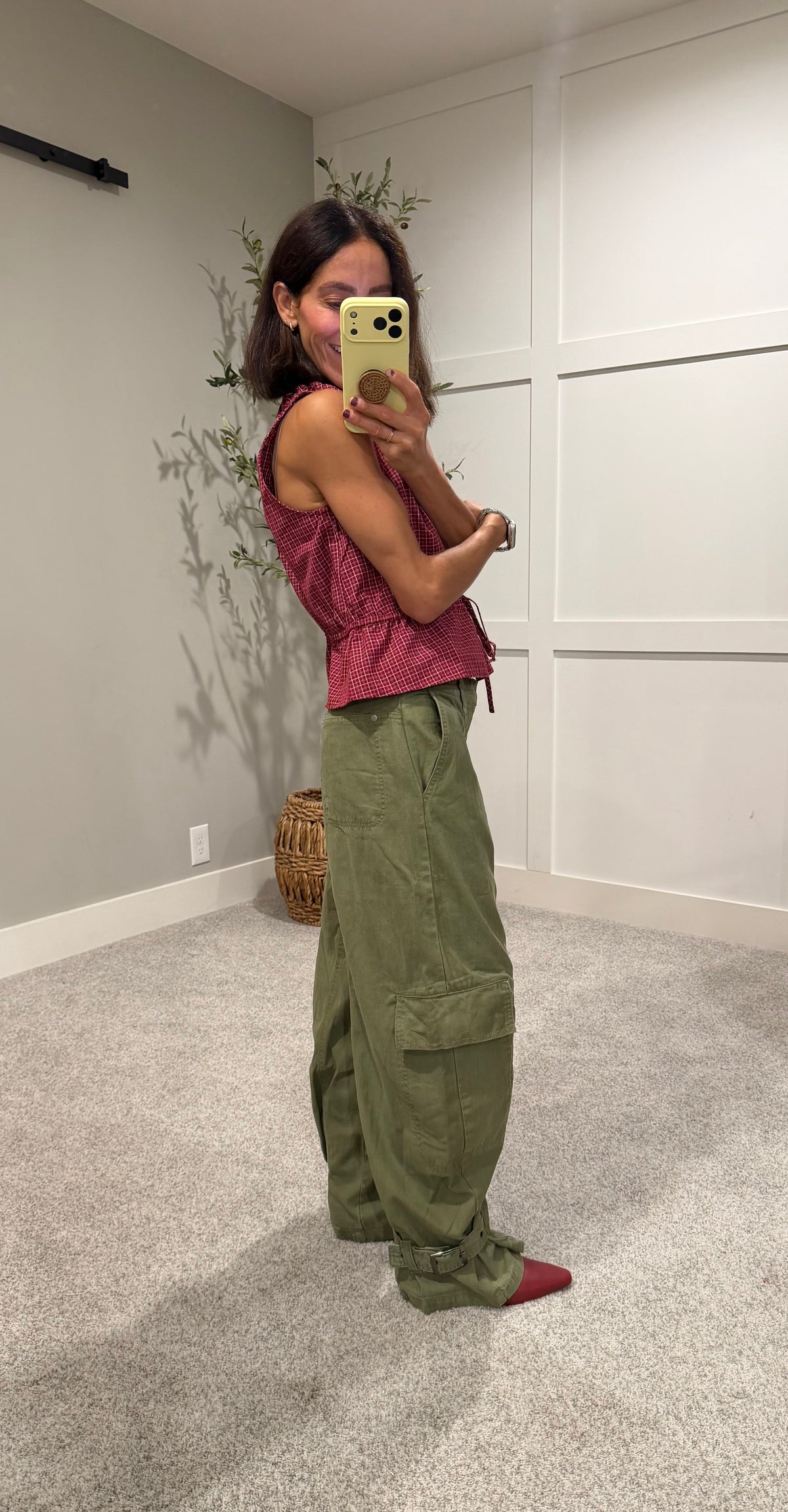 Buckle Up Cargo Pants | Olive