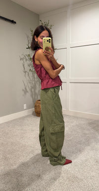 Buckle Up Cargo Pants | Olive