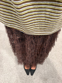 Perfectly Oversized Striped Tee | Black/Brown Stripe