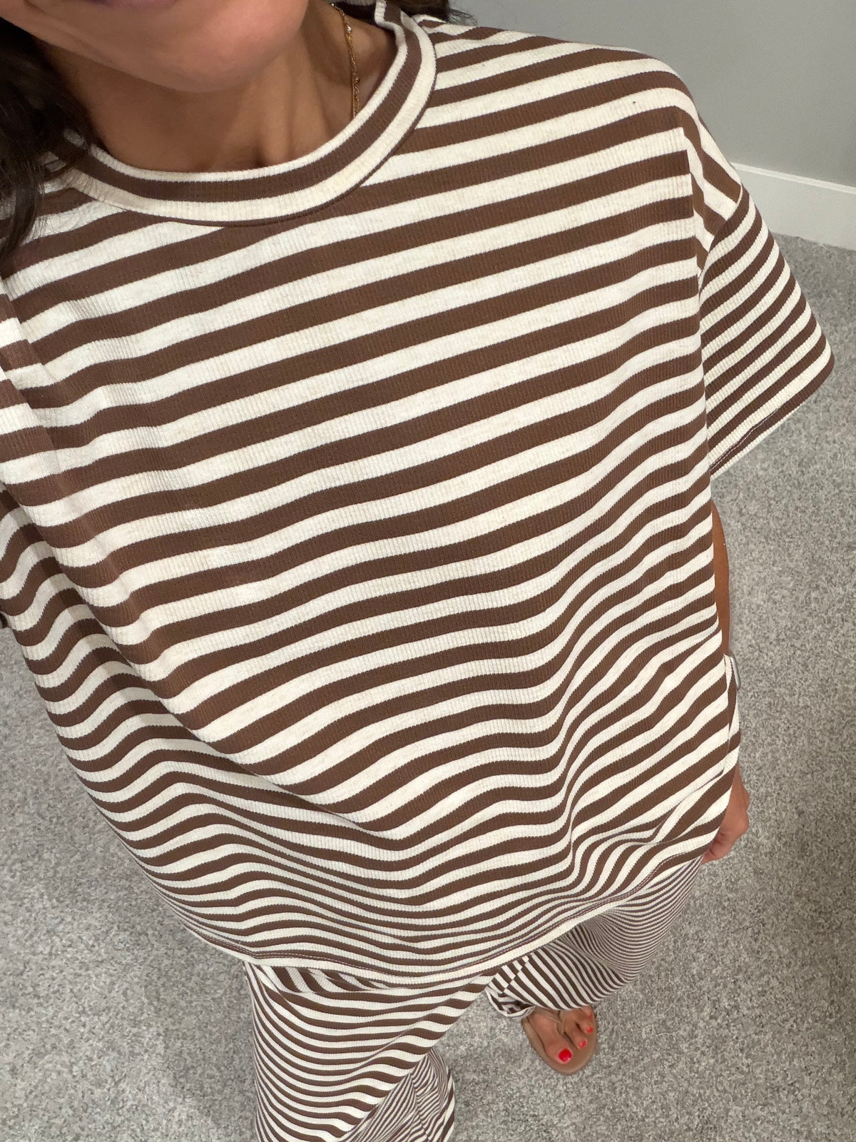 Bailey Striped Set | Brown