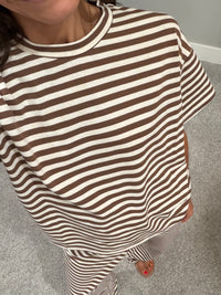 Bailey Striped Set | Brown
