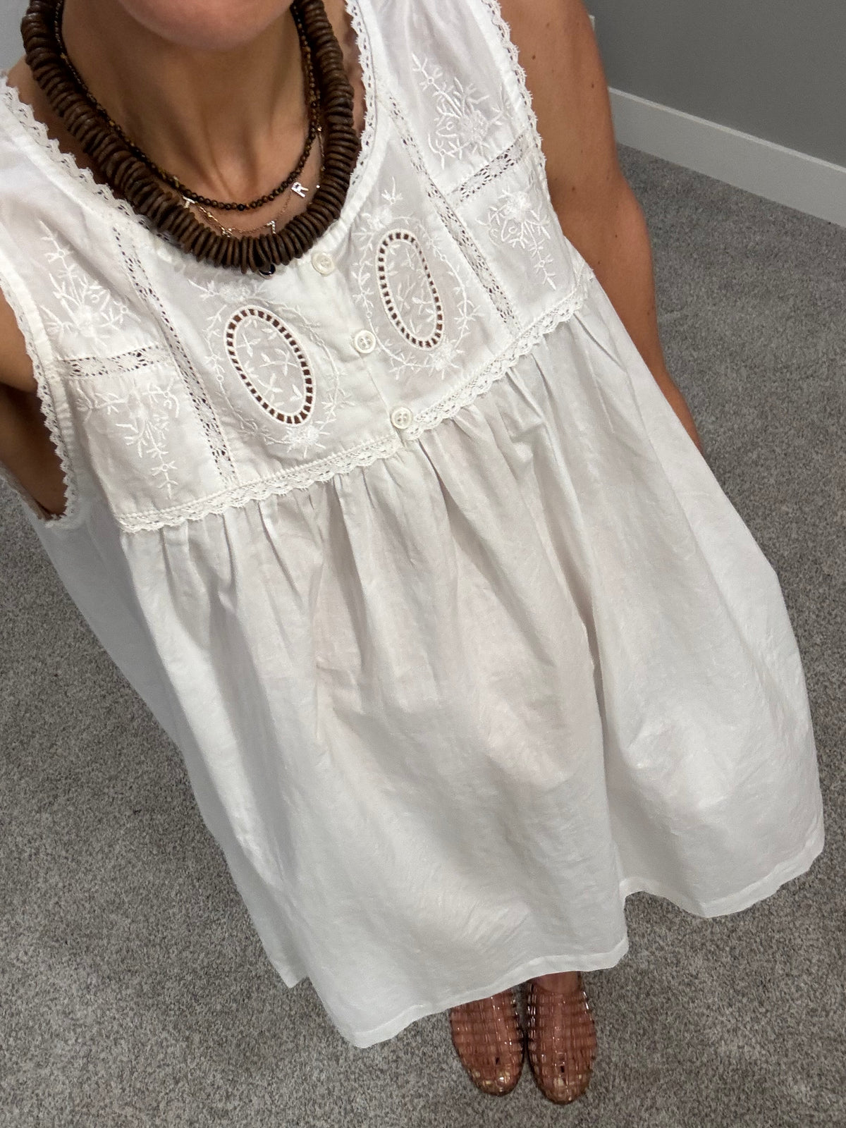 Darcy Babydoll Dress | White