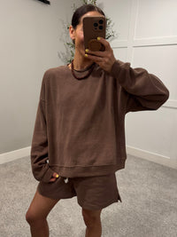 Reese Knit Shorts | Brown