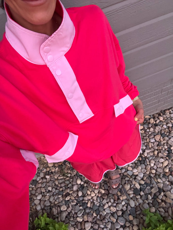 Ava Set | Candy Red/Baby Pink