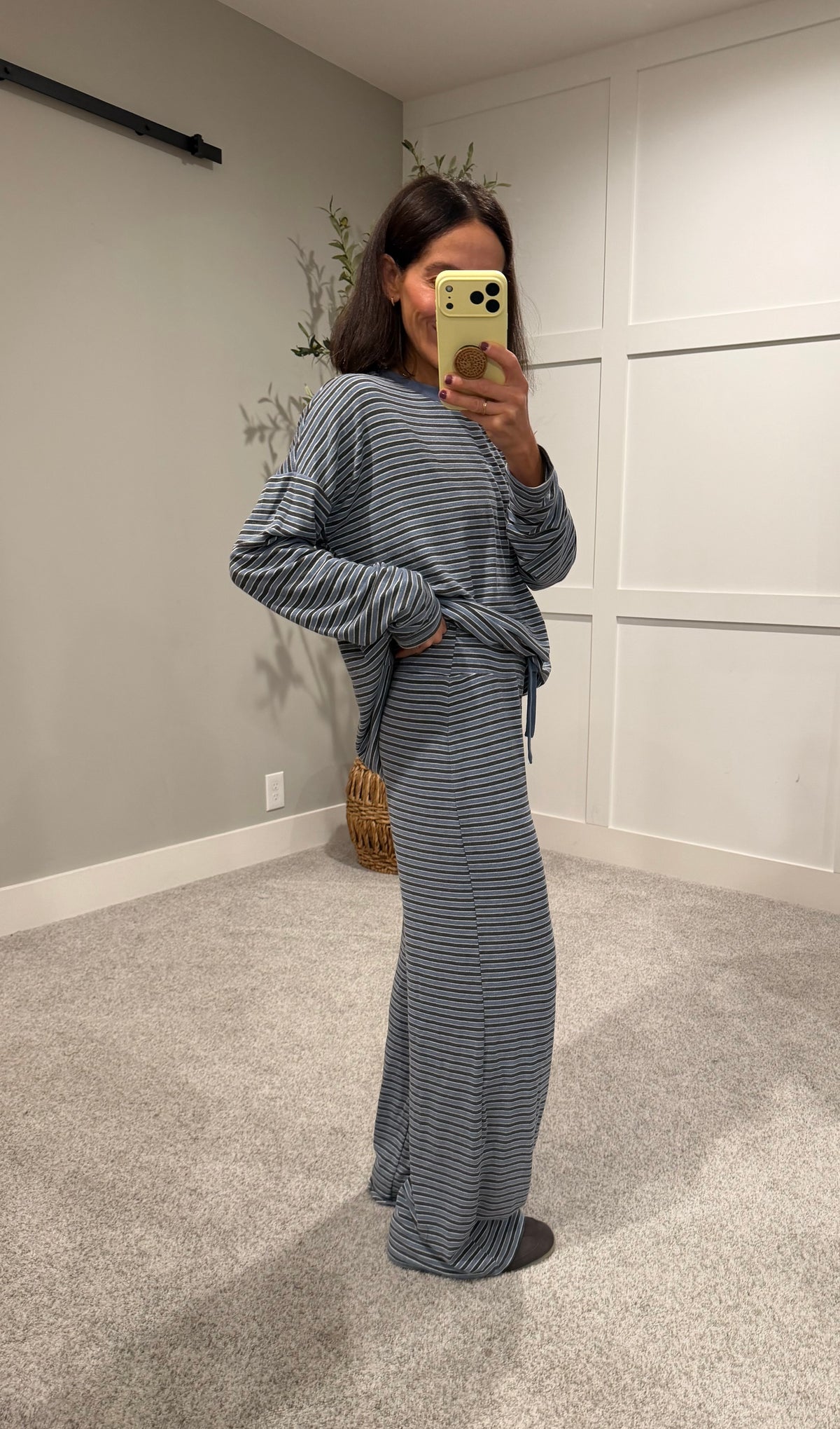 Langston Striped Set | Blue/Grey
