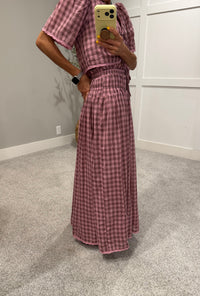 Margot Gingham Set | Mauve