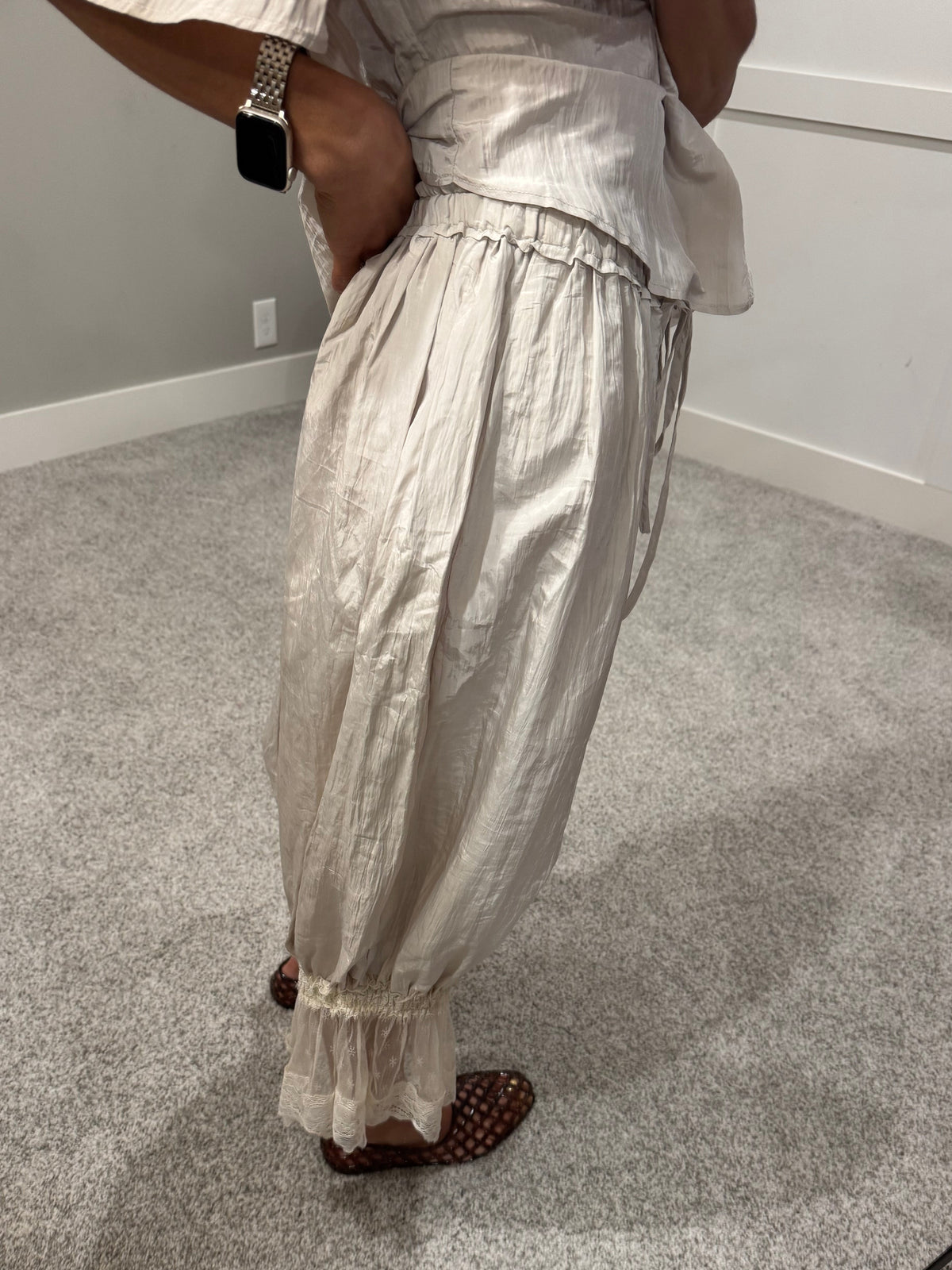 Fiona Lace Pants | Natural