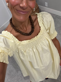 Bianca Babydoll Dress | Butter Yellow