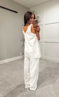 Ada Embroidered White Set