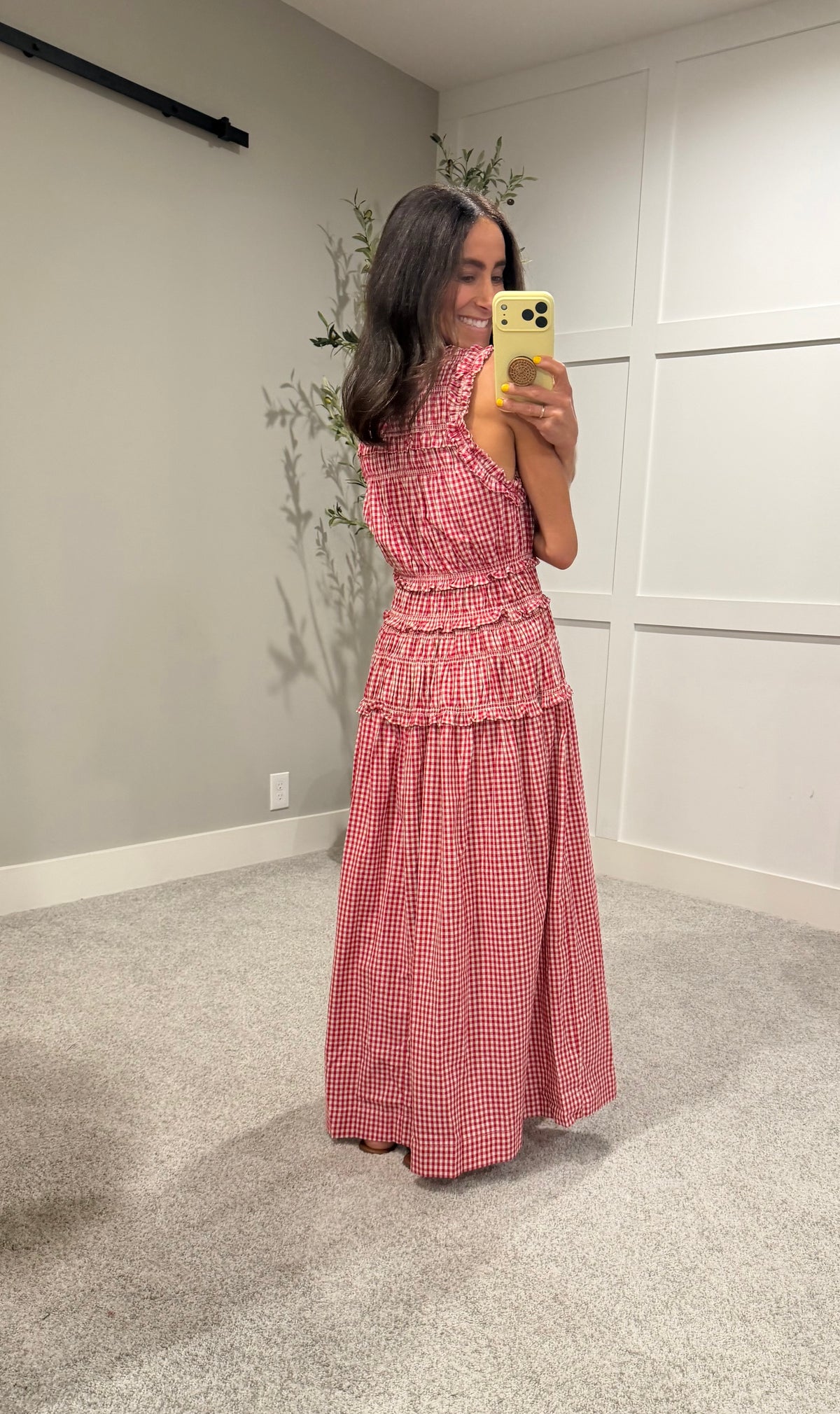 Neily Gingham Maxi | Red