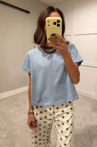 The Chloe Top | Blue/Brown