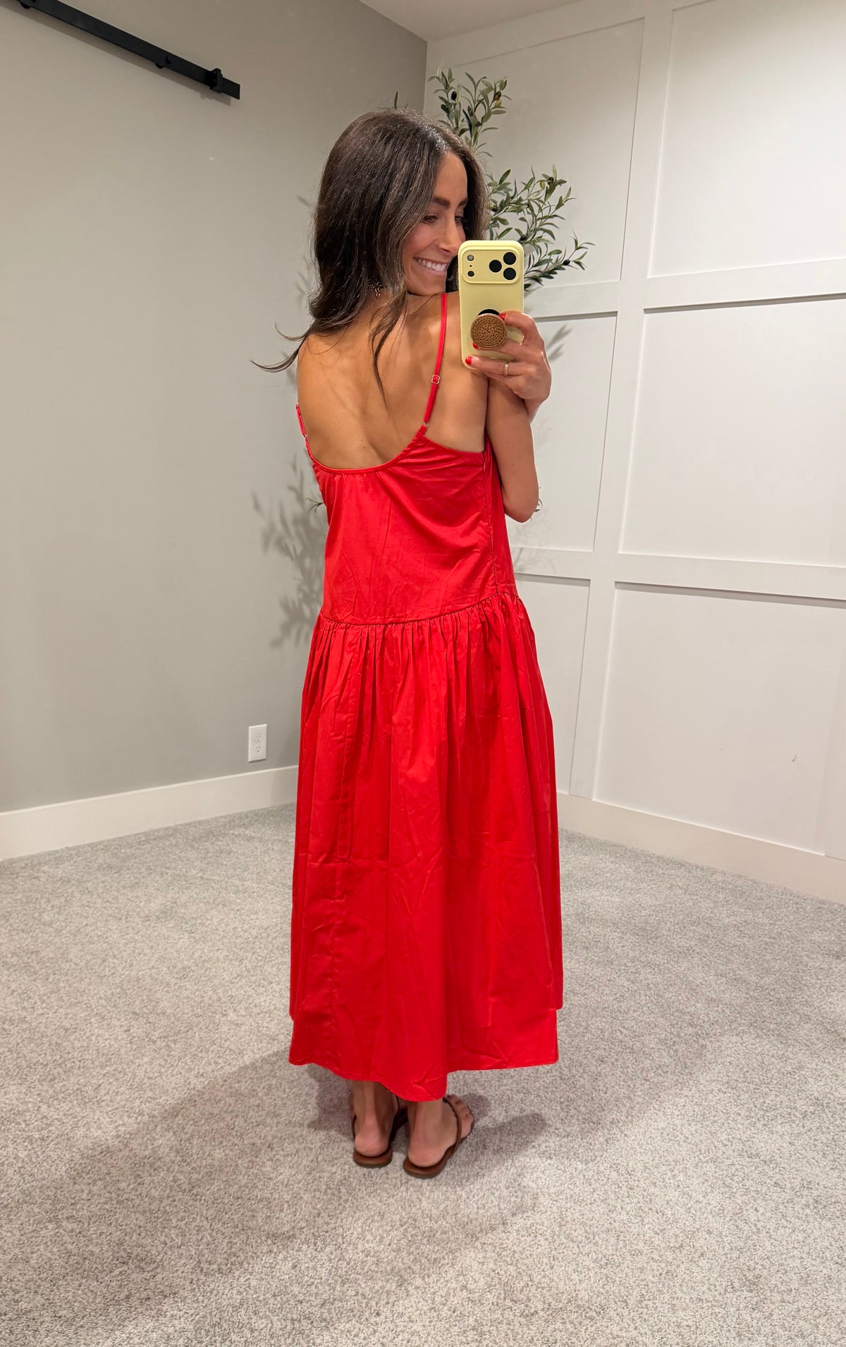 Poppy Poplin Dress | Red
