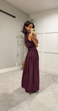 Neily Gingham Maxi | Red/Navy