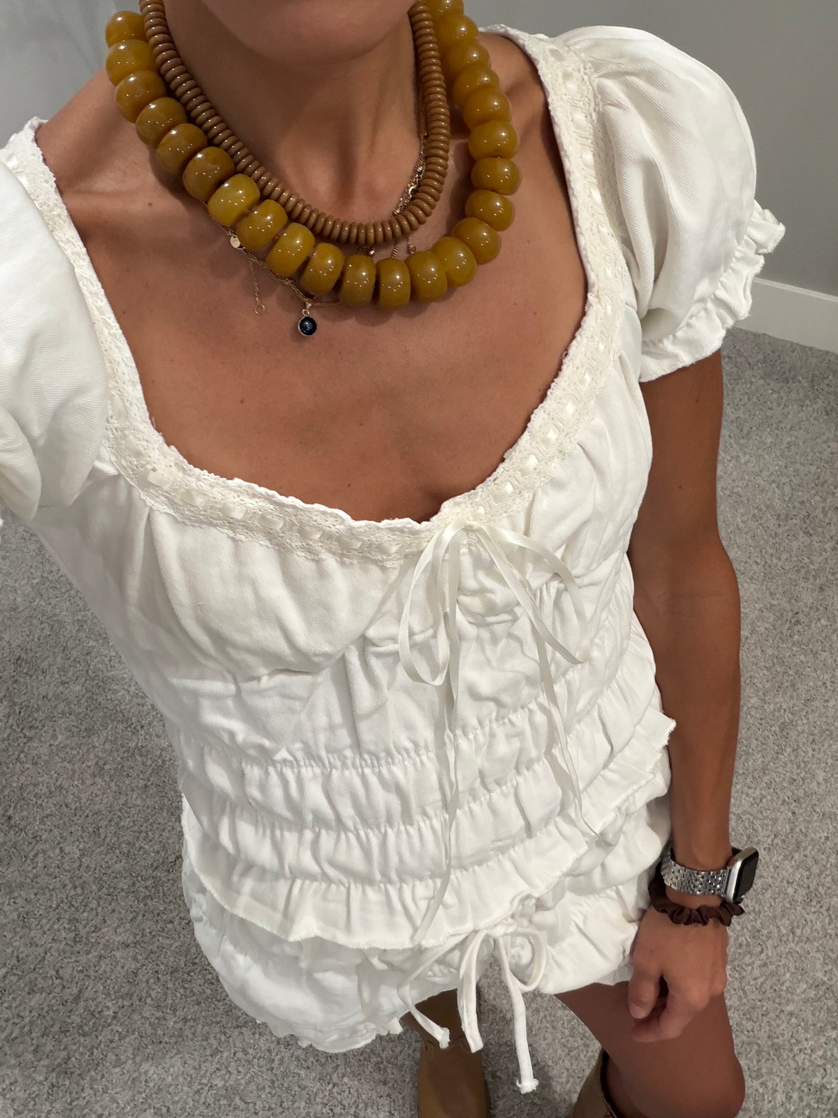 The Ella Set | White Denim