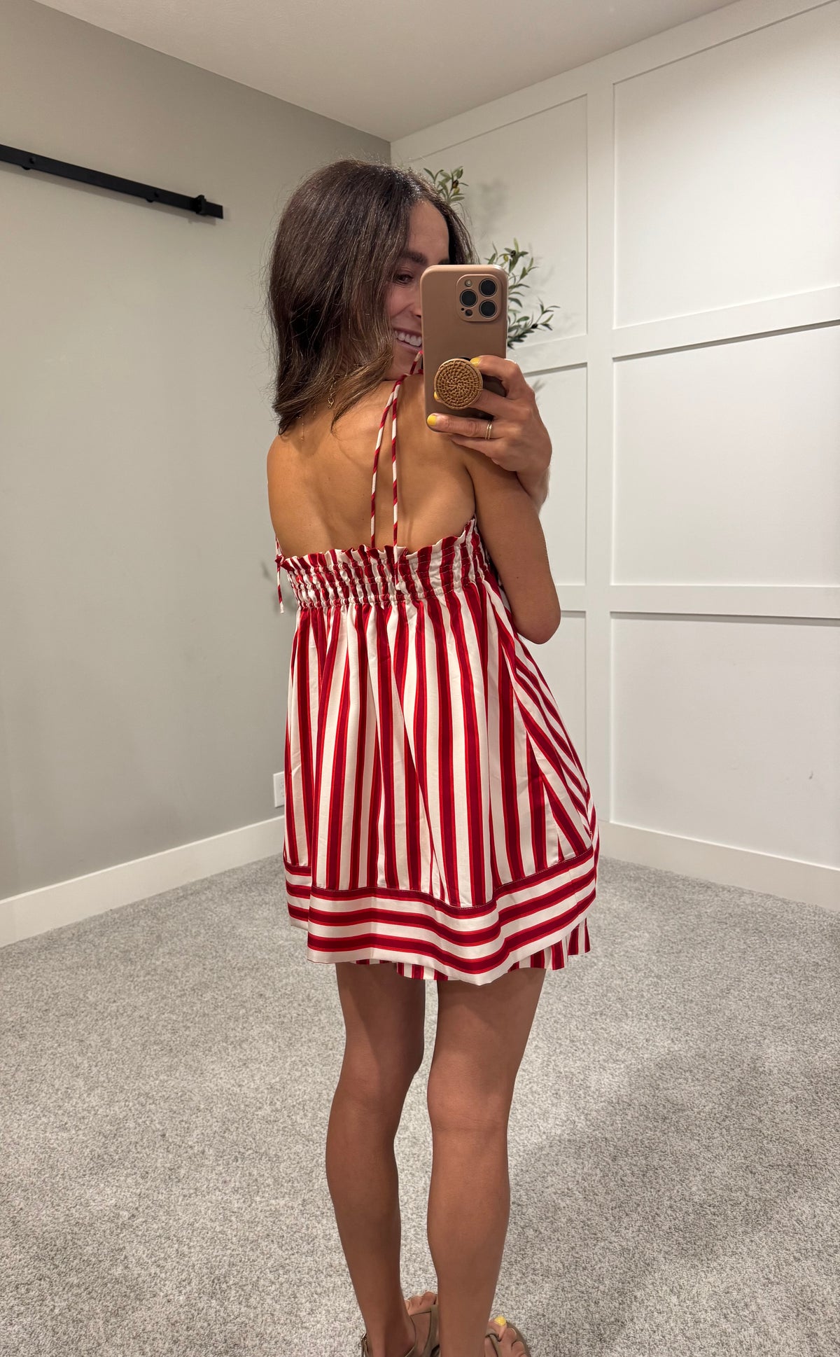 Juni Striped Set | Red/Cream Stripe