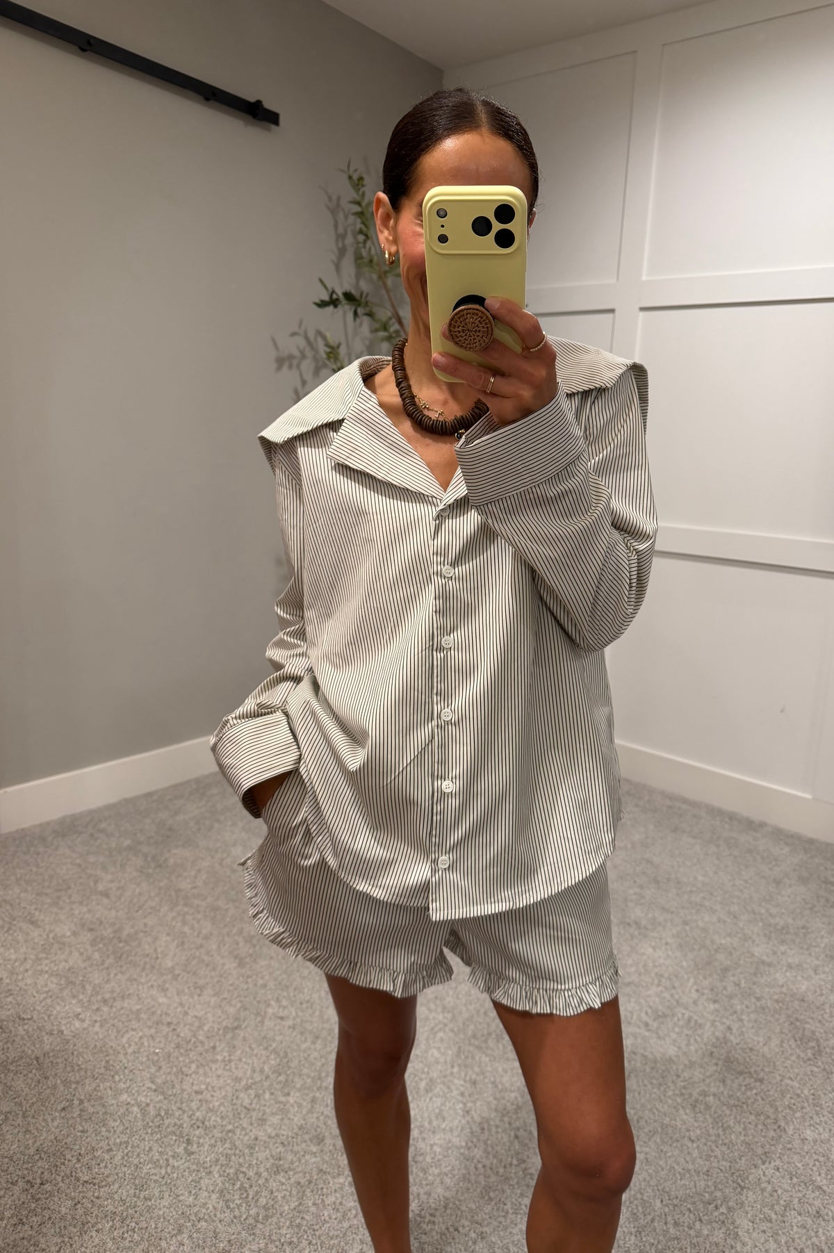 Andie Striped Collared Blouse