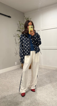 Polka Dot Jacket | Navy