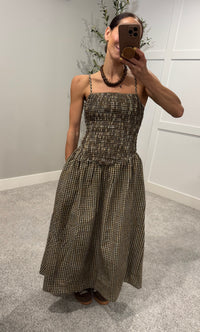 Talia Gingham Midi Dress