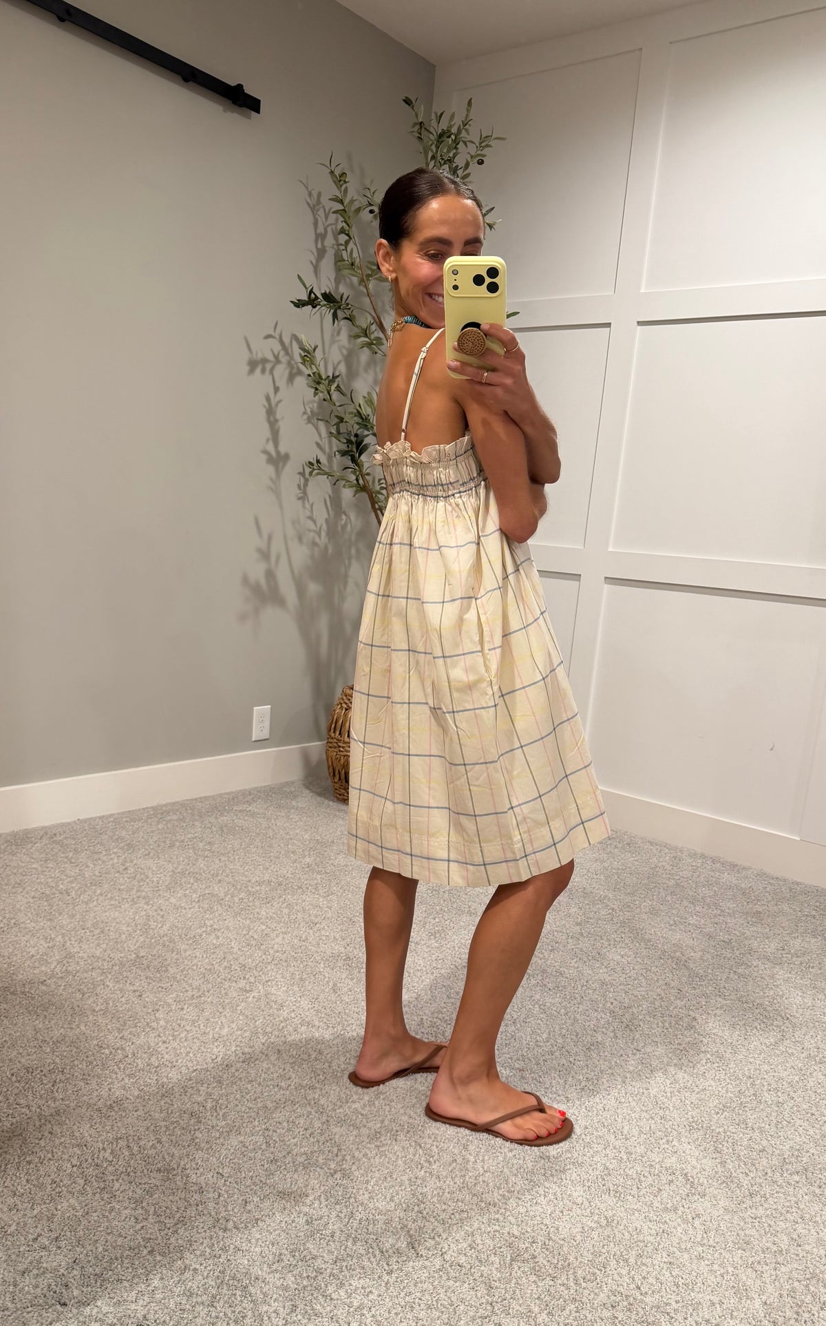 Becca Grid Print Dress