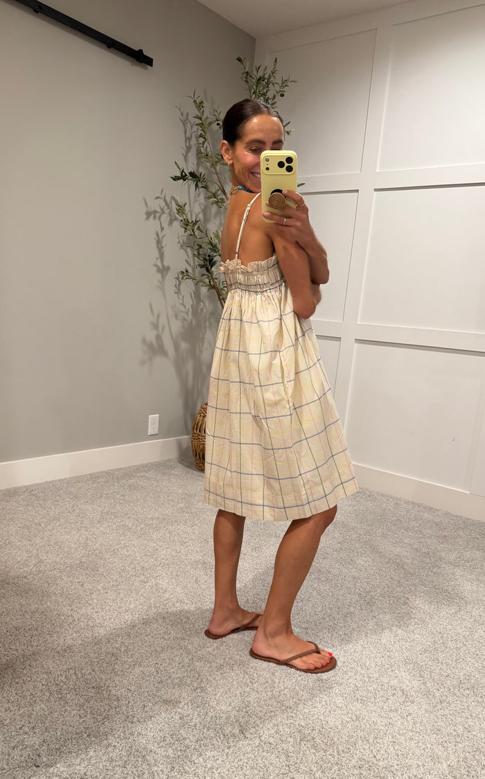 Becca Grid Print Dress