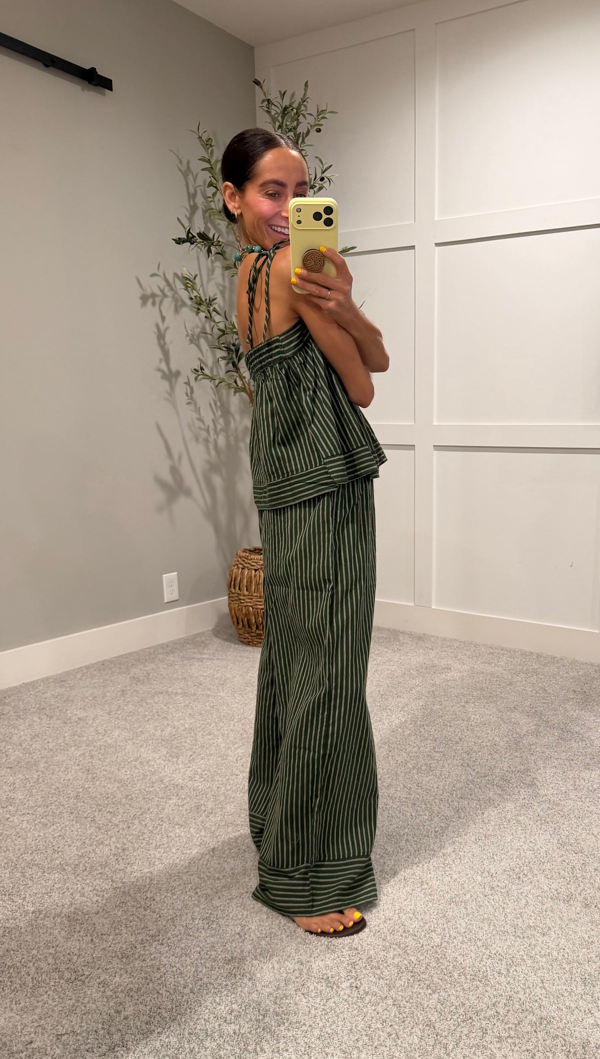 Monica Striped Set | Green