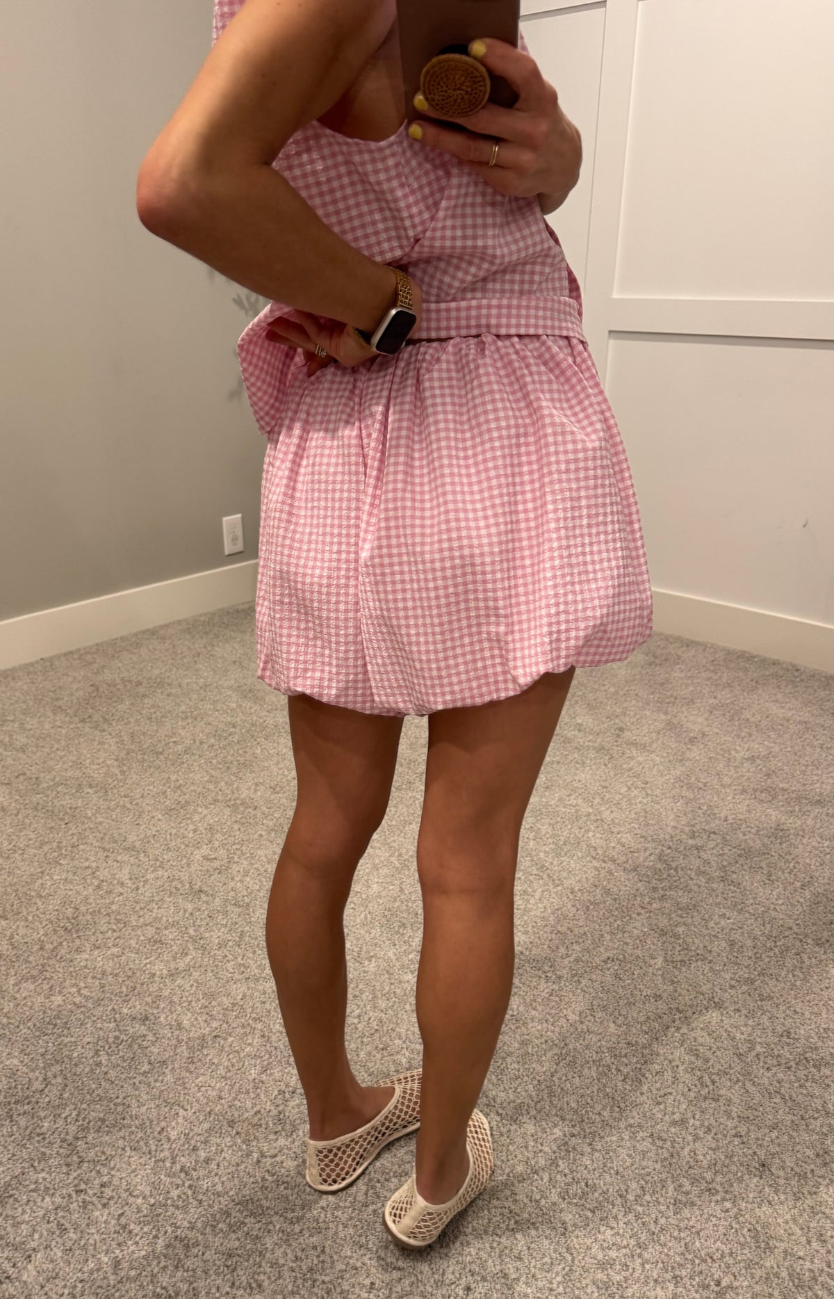 Fay Bubble Hem Shorts | Pink
