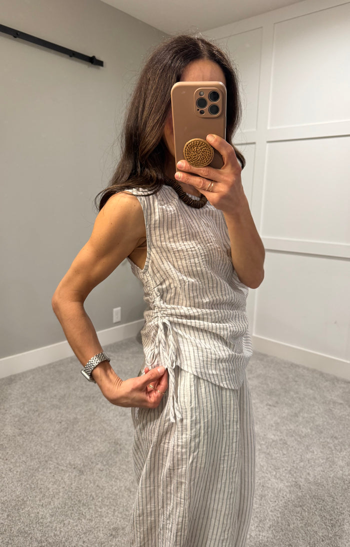 Coco Cotton Top | Striped Natural