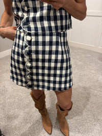 Kenna Gingham Set | Navy