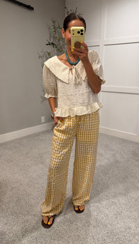 Wilder Cream Embroidered Collar Blouse