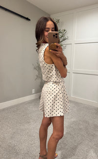 Macy Polka Dot Set | Oatmeal/Black