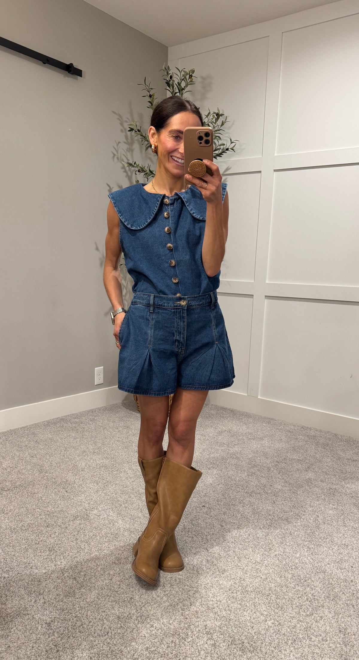 Peter Pan Denim Shorts